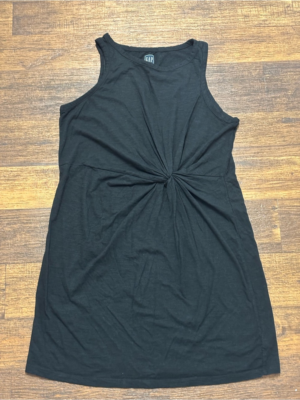 GAP Black Twist-Knot Tank Dress